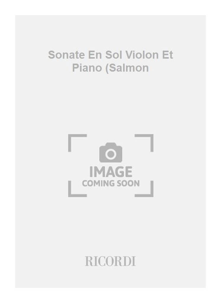 Sonate En Sol Violon Et Piano (Salmon